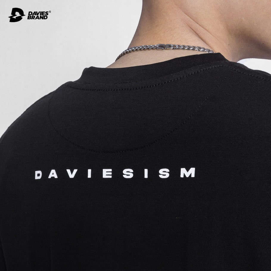 Áo thun nam form rộng tay lỡ màu đen DAVIES Daviesism SS2 - Áo phông nam local brand