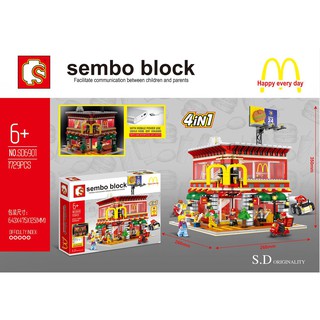 Đồ chơi lắp ráp Sembo 6901 - Nhà hàng đồ ăn nhanh