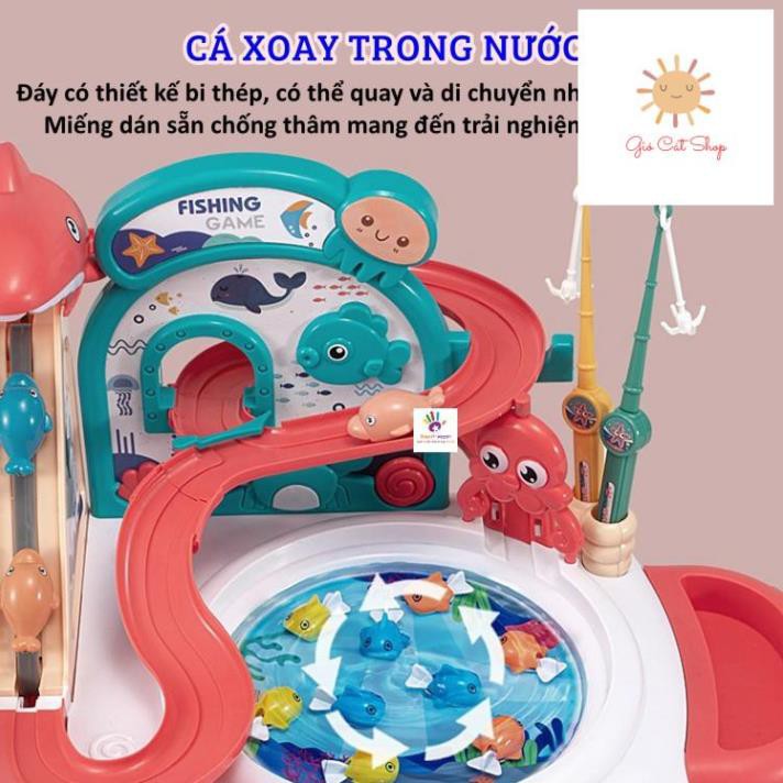 GIÁ ƯU ĐÃI- Đồ chơi Câu cá Đại Dương Cầu Trượt Có thể Đổ nước thật