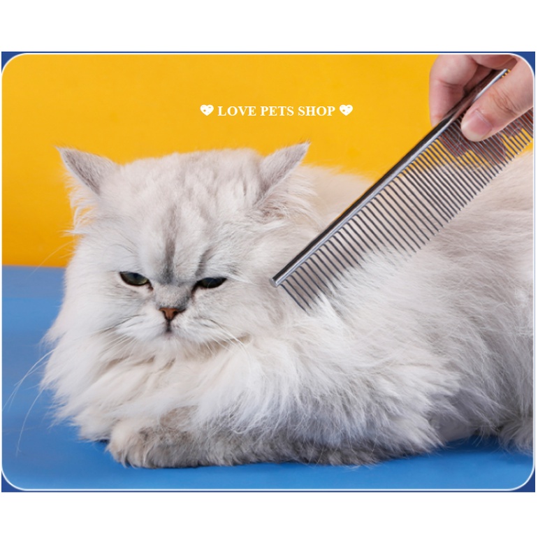 LƯỢC CHẢI LÔNG CHO CHÓ MÈO BẰNG INOX NHIỀU SIZE - LOVE PETS SHOP
