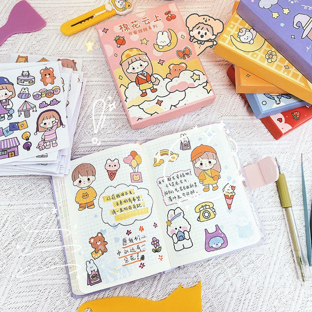 Bộ Sticker Hoạt Hình Dán Trang Trí Sổ Tay DIY Chống Nước