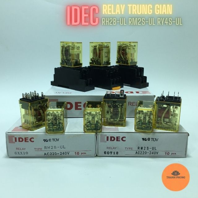 Rơ Le Trung Gian IDEC Tặng Kèm Đế Relay Trung Gian IDEC RH2B-UL RY4S-UL RM2S-UL