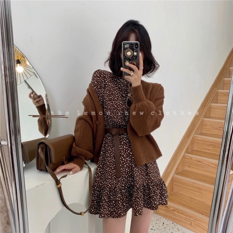 VÁY LIỀN DÀI TAY MÙA THU CỔ TRÒN