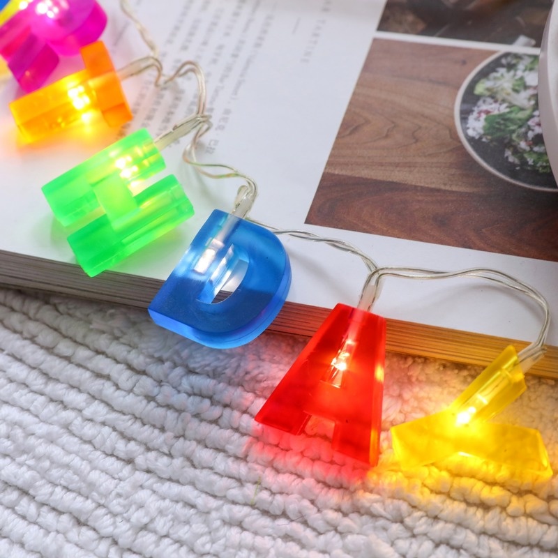Dây đèn LED 1.3m nhiều màu sắc độc đáo dùng trang trí sinh nhật