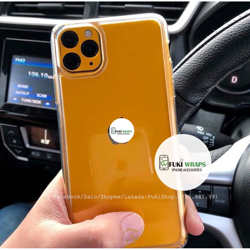 Tấm Dán Skin mặt sau Glossy Bumblebee Vàng Full Viền Dành cho 13prm , 12prm , 11prm , xsm , ip11 , ip12  - FukiShop