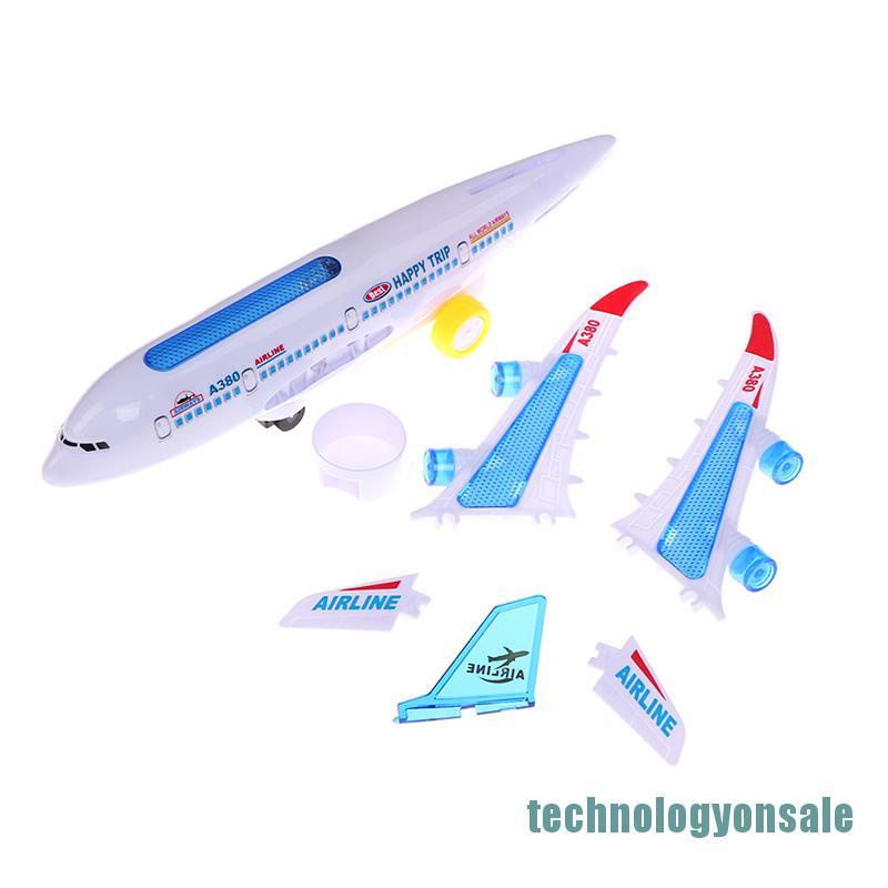 Đồ chơi mô hình máy bay Airbus A380 có đèn và nhạc