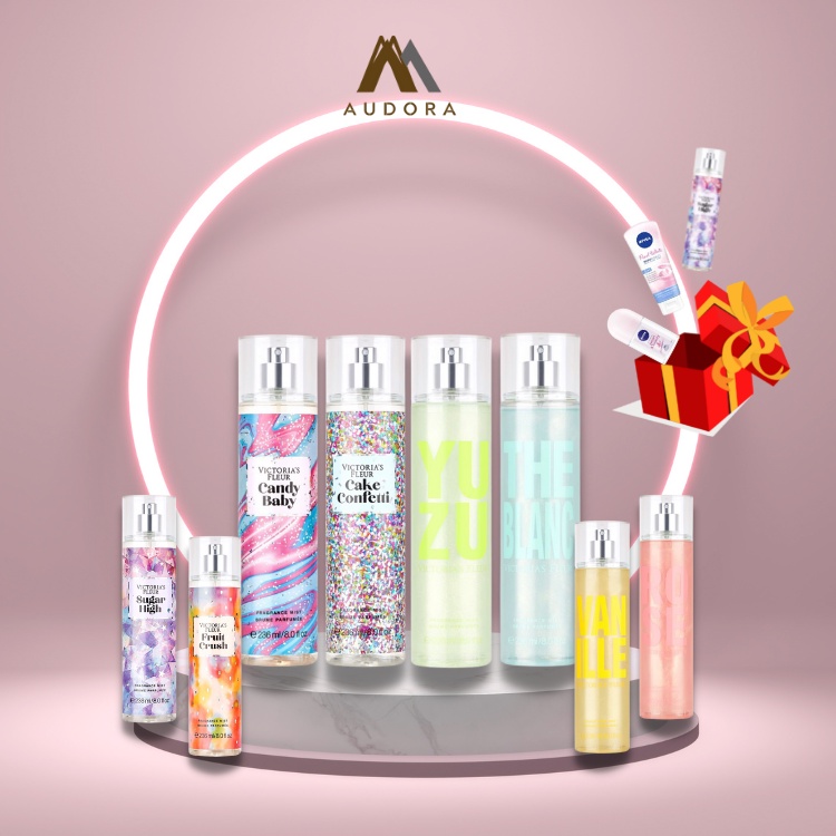 Xịt Thơm Toàn Thân Body Mist Victoria's Fleur, Cho cả Nam và Nữ, Tùy chọn 15 Mùi Lưu Hương Lâu Ngọt Ngào Tươi Mát 236ml