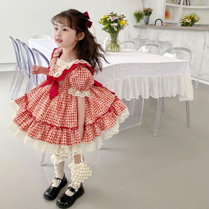 Đầm Lolita Thời Trang Mùa Hè Xinh Xắn Cho Bé Gái