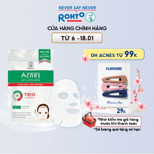 Mặt nạ chuyên biệt cho da mụn Acnes Blemish Control Mask (3 miếng/1 Gói/ 65ml)