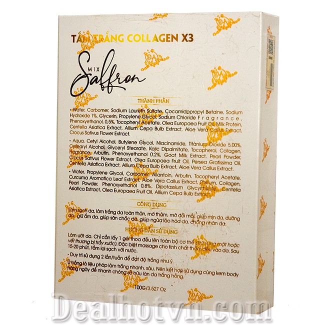 Tắm trắng Collagen x3 1 hộp 3 gói dưỡng ẩm da mờ đồi mồi