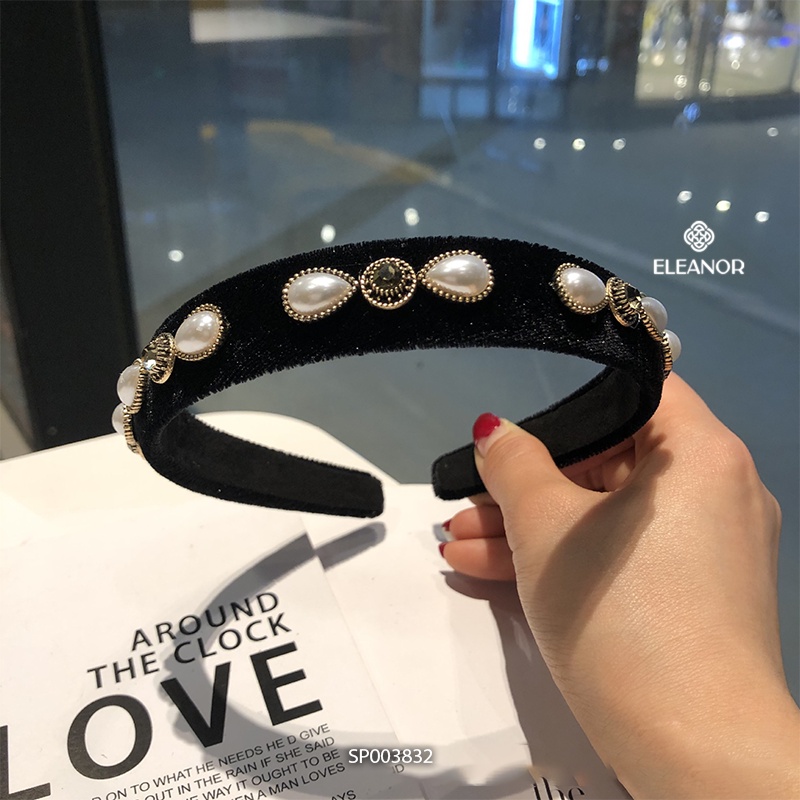 Cài tóc nữ đính đá Eleanor Accessories ngọc trai nhân tạo phụ kiện tóc 3629