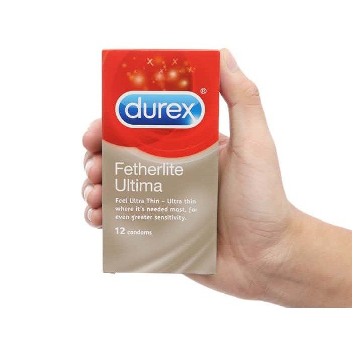 Bao Cao Su Siêu Mỏng Durex Fetherlite Ultima Hộp 12 Cái