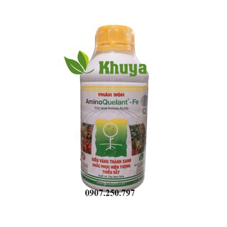 Phân bón lá đạm sinh học Growmore AminoQuelant Fe 1 lít Bổ sung Sắt