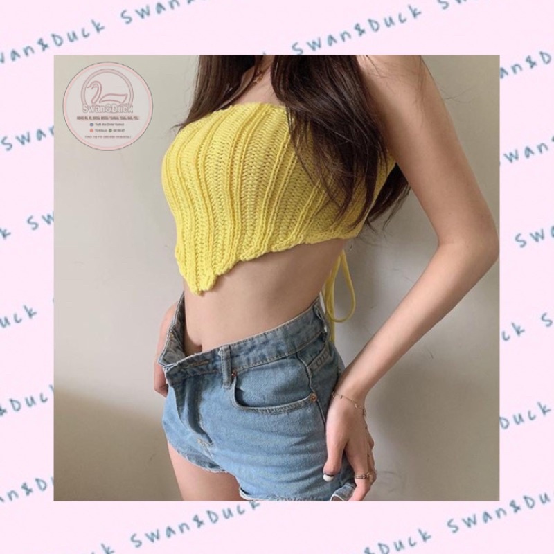 Áo Ống Dệt Kim Dây Đan Lưng Sexy (Order) | BigBuy360 - bigbuy360.vn