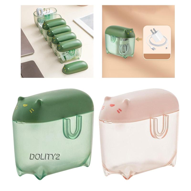 [Dolity2] Dụng Cụ Sắp Xếp Dây Cáp Mini Trong Suốt Siêu Bền