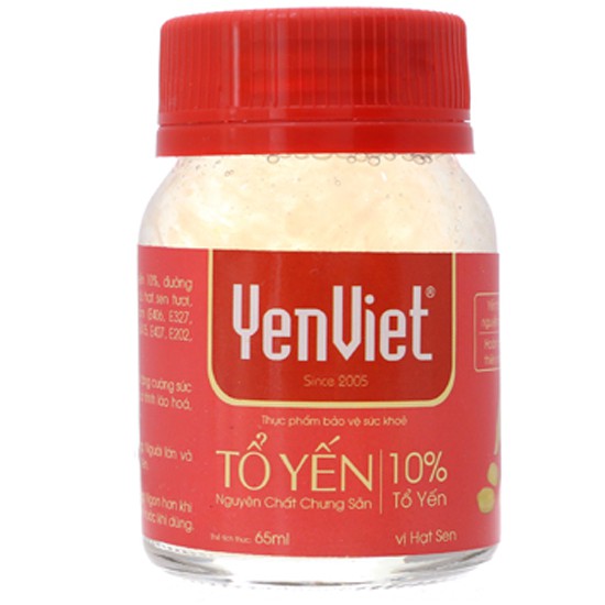 TỔ YẾN NGUYÊN CHẤT CHƯNG SẴN VỊ HẠT SEN (10% TỔ YẾN) - HỘP 1 LỌ