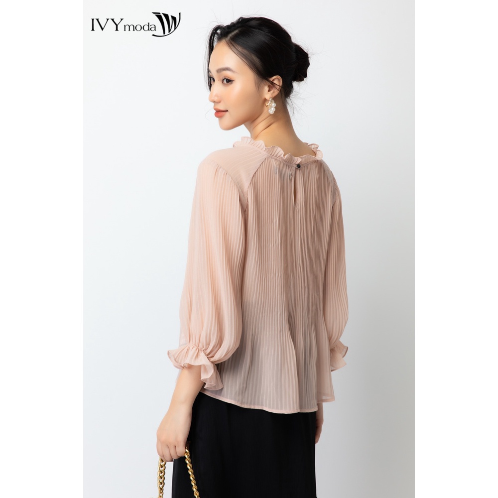 Áo sơ mi nữ dập ly IVY moda MS 16M6515
