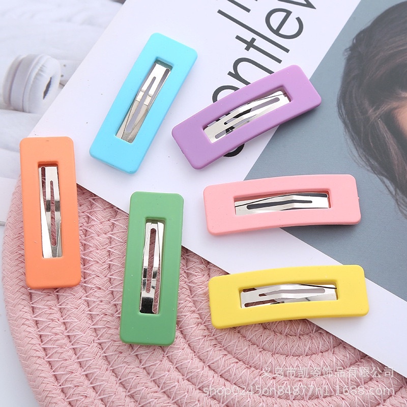 SET 3 CHIẾC KẸP TÓC VUÔNG MÀU SẮC NGỌT NGÀO