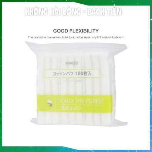 [HÀNG CHÍNH HÃNG] Bông tẩy trang COTTON Mềm Mại Mịn Miniso Nhật Bản 180 miếng KING DC Làm Sạch Bụi Bẩn Dễ Dàng | BigBuy360 - bigbuy360.vn