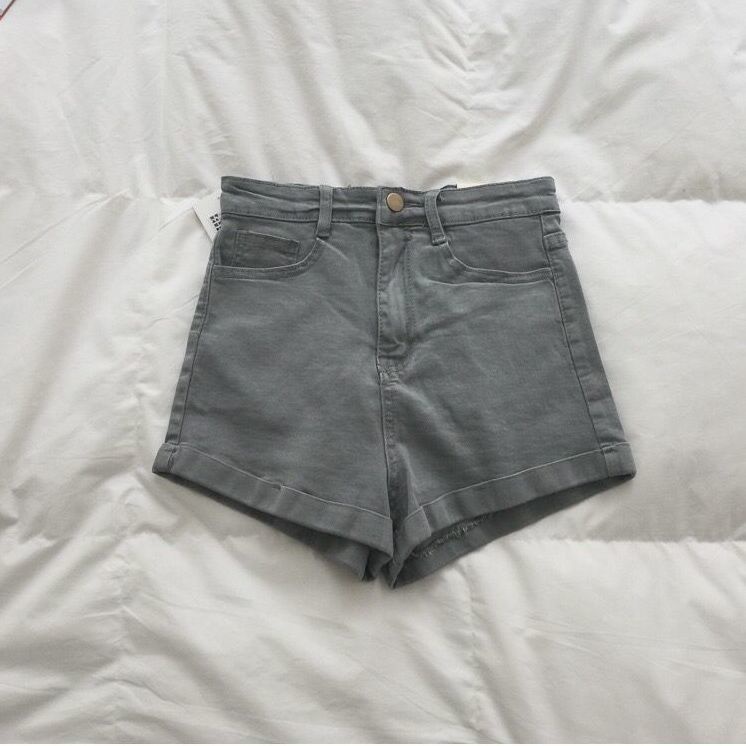 Quần Short Denim Lưng Cao Dáng Ôm Màu Sắc Tươi Sáng Thời Trang Mùa Hè 2022 Cho Nữ