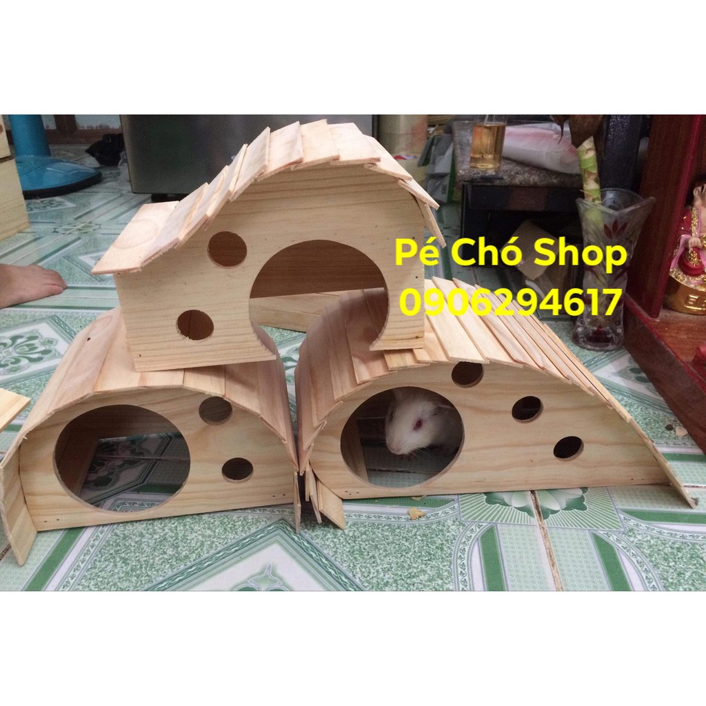 Nhà Ngủ Gỗ Thông kích thước SIÊU TO cho nhím,bọ ú ,sóc.