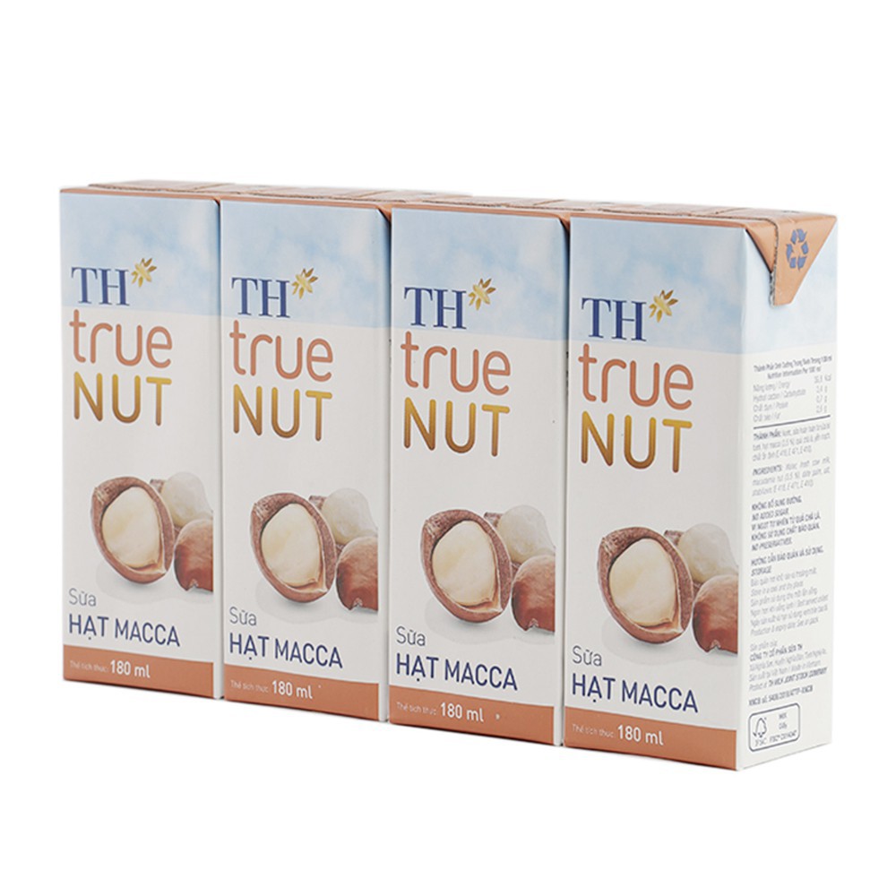 Sữa hạt Macca TH true 180ml lốc 4 hộp