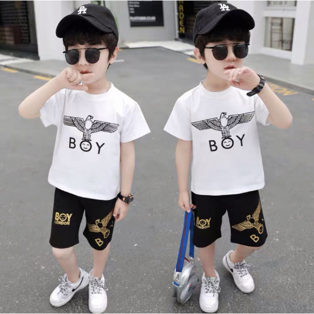 Bộ Đồ Bé Trai  Hàn Quốc In Chữ Boy Phong Cách Thời Trang Cho Bé ❤️ Chất Thun Cotton Lạnh Co Giản 4 Chiều Cho Bé Từ 18-4