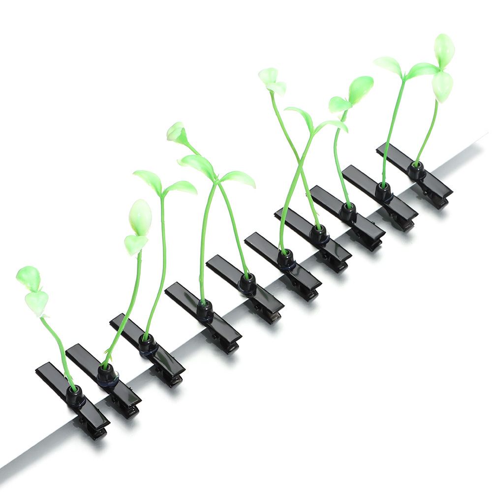 Set 10 kẹp tóc hình cây mầm mini hoạt hình dành cho bé trai gái