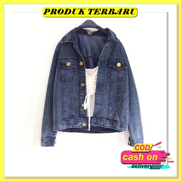 Áo Khoác Jean | Áo Khoác Jean Nữ Sang Trọng 2022 | Áo Khoác Jean Nữ Oversize | Áo Khoác Denim | Cô Gái Bên Ngoài Levis | Áo Khoác Nữ Rẻ Nhất | Quần Jean Ngoài Cho Bé Gái | Áo Khoác Thanh Thiếu Niên Đơn Giản | Áo Khoác Denim Đen Cao Cấp / L 91063