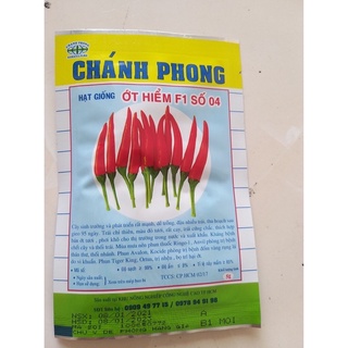 Hạt giống ớt hiểm f1 số 04 chánh phong