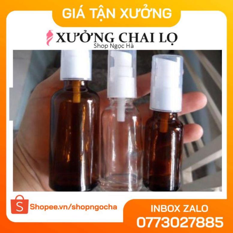 Chai Chiết Mĩ Phẩm ❤ GIÁ TỐT NHẤT ❤ Chai thủy tinh xịt giọt 15ml,20ml,30ml chiết mỹ phẩm, dầu gội, sữa tắm, serum .