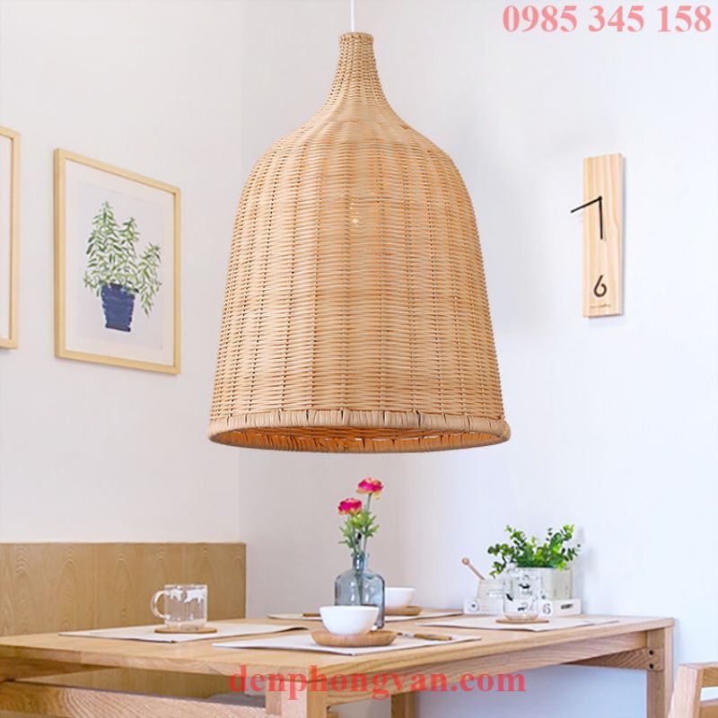 Đèn tre đèn mây tre đèn lồng tre đèn thả mây tre chao đèn tre