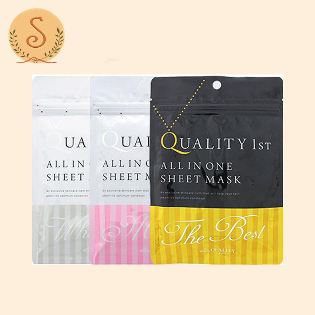 Mặt nạ Quality 1st All in One Sheet (Trắng – Hồng – Đen) 3pcs