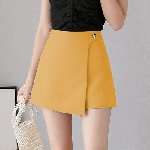 Quần giả váy lưng cao chữ A cúc lệch, khóa sau GVT209