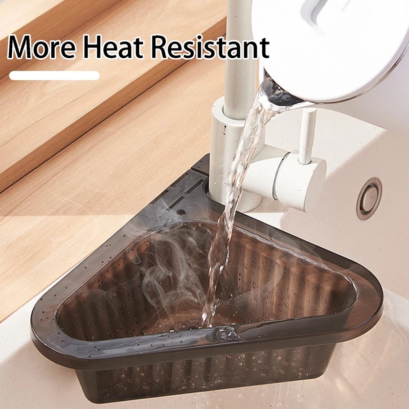 Giá đựng đồ Hình Tam Giác Lọc Nước Đa Năng Cho Bồn Rửa Nhà Bếp