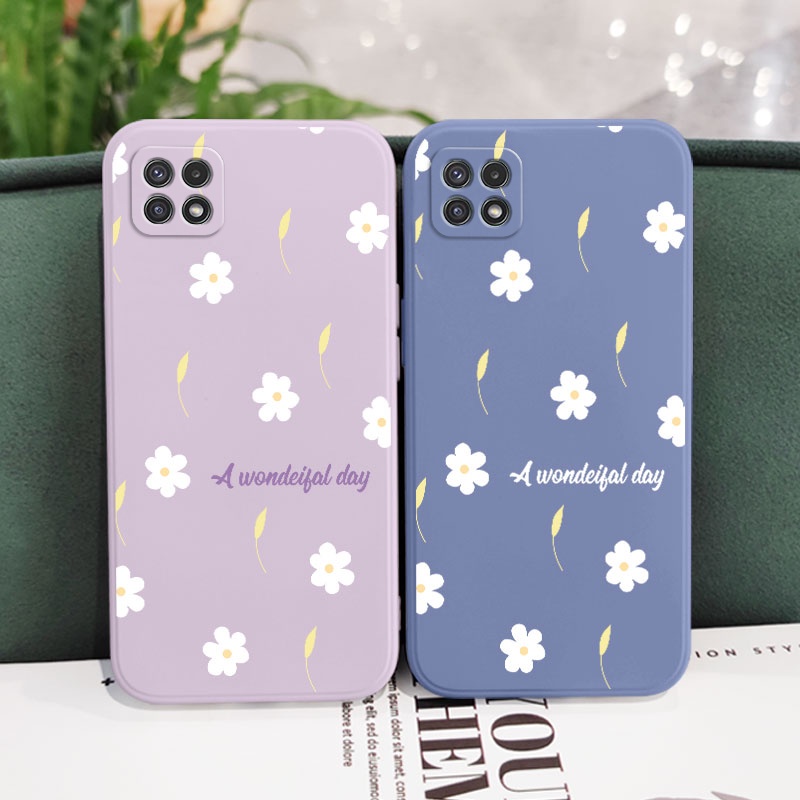 Ốp Điện Thoại Mềm Họa Tiết Hoa Cúc Nhỏ Sáng Tạo Bảo Vệ Toàn Diện Cho Samsung Galaxy A22 A12 4G 5G A02 A02S