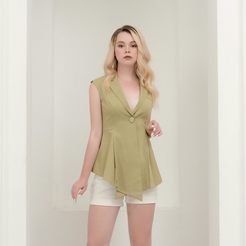 Áo Vest xanh cốm kèm quần short trẻ trung kiểu dáng mới lạ - THIẾT KẾ CAO CẤP | BigBuy360 - bigbuy360.vn