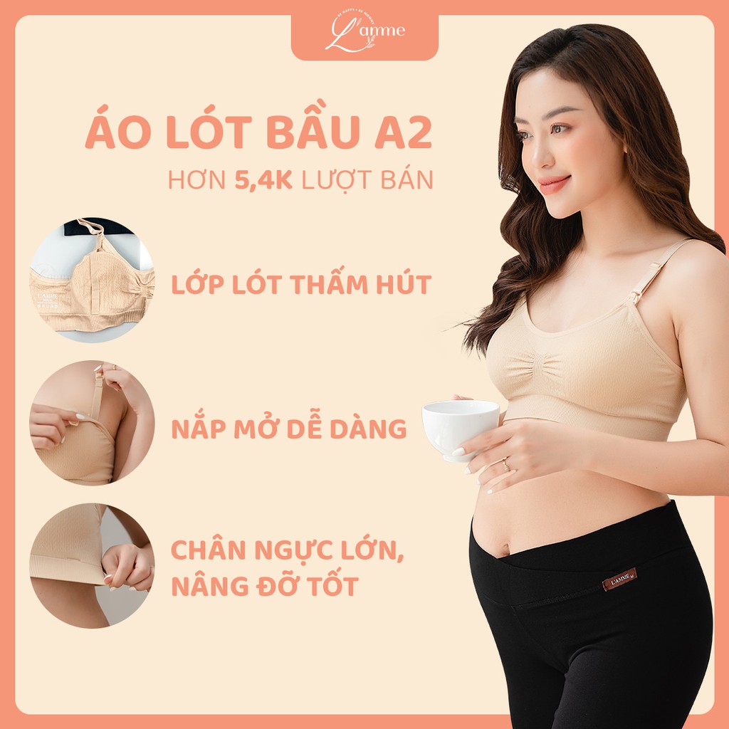 Áo lót bầu cho con bú A2 không gọng, chống chảy xệ co giãn 4 chiều