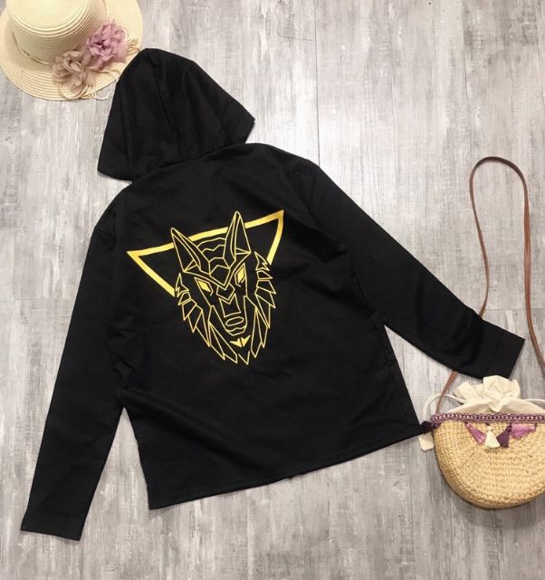 Áo khoác kaki lưng đầu sói | BigBuy360 - bigbuy360.vn