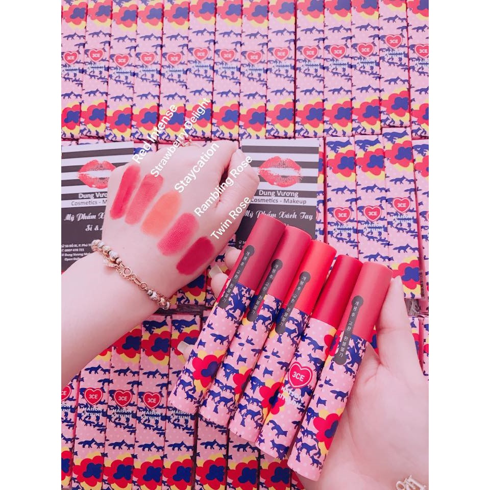 Son Kem Lì 3CE Maison Kitsune Velvet Lip Tint