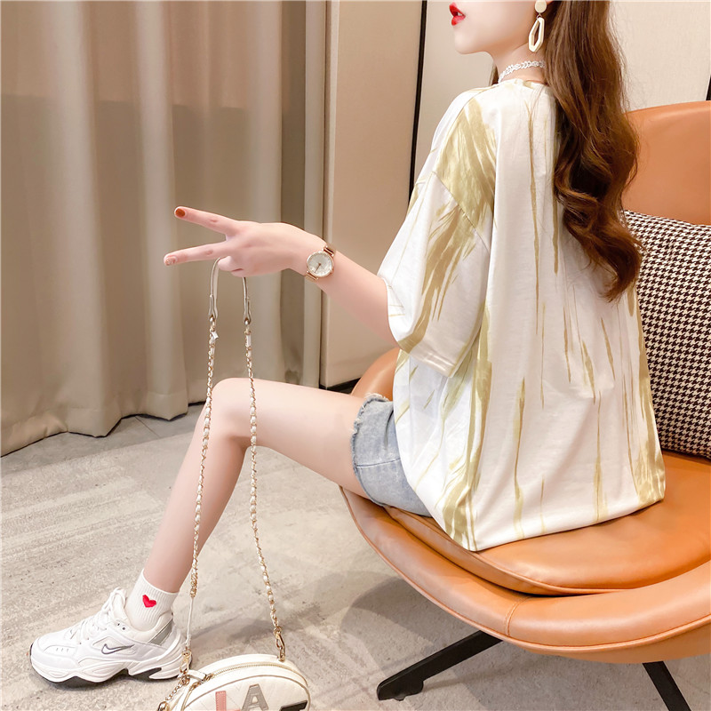 2021 Women's Blouse Summer Short sleeveT shirt Fashion Clothing Round Neck Student Tees/ Clothes Tees