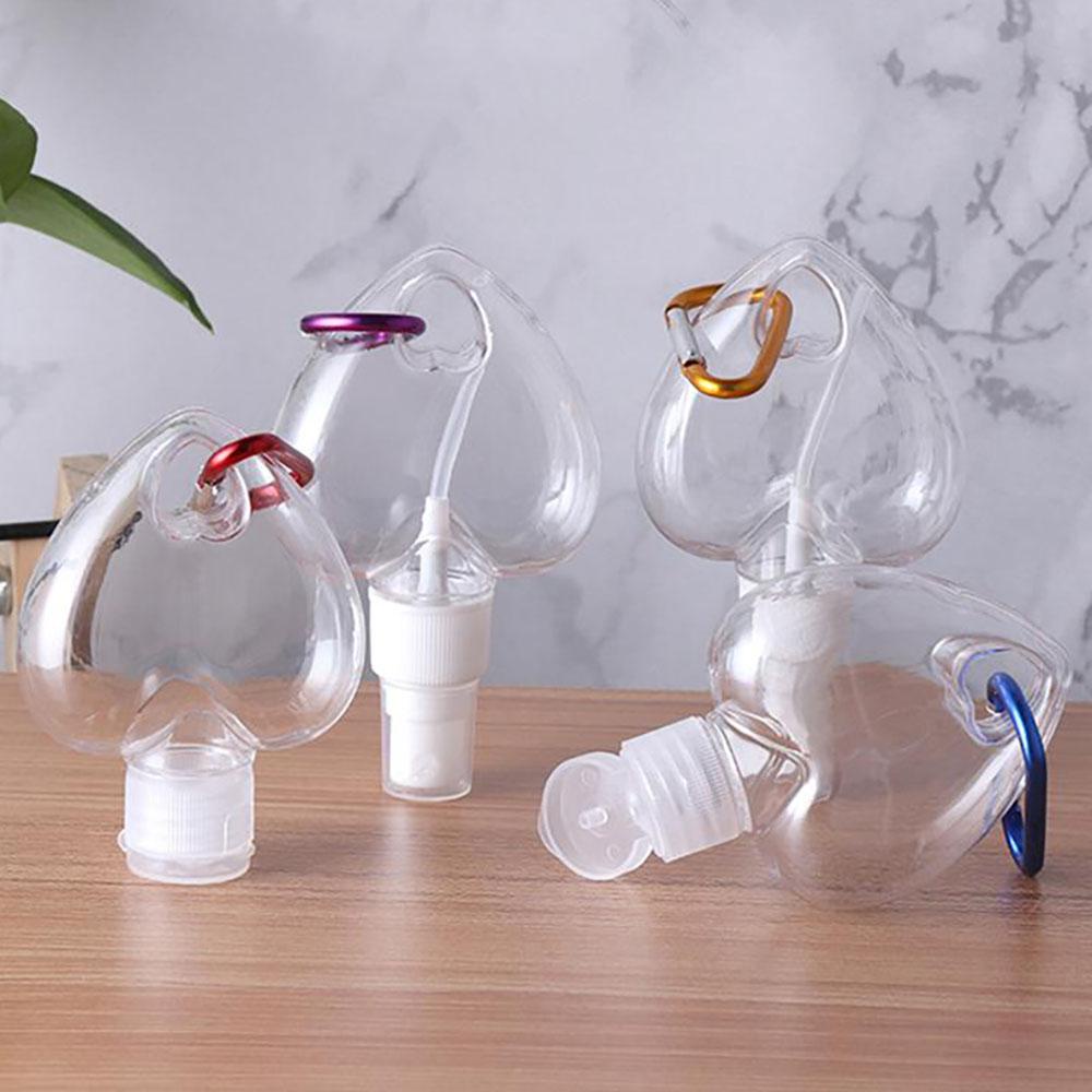 Chai Xịt Bằng Nhựa Trong Suốt Chống Rò Rỉ Có Thể Tái Sử Dụng Kèm Móc Hình Trái Tim