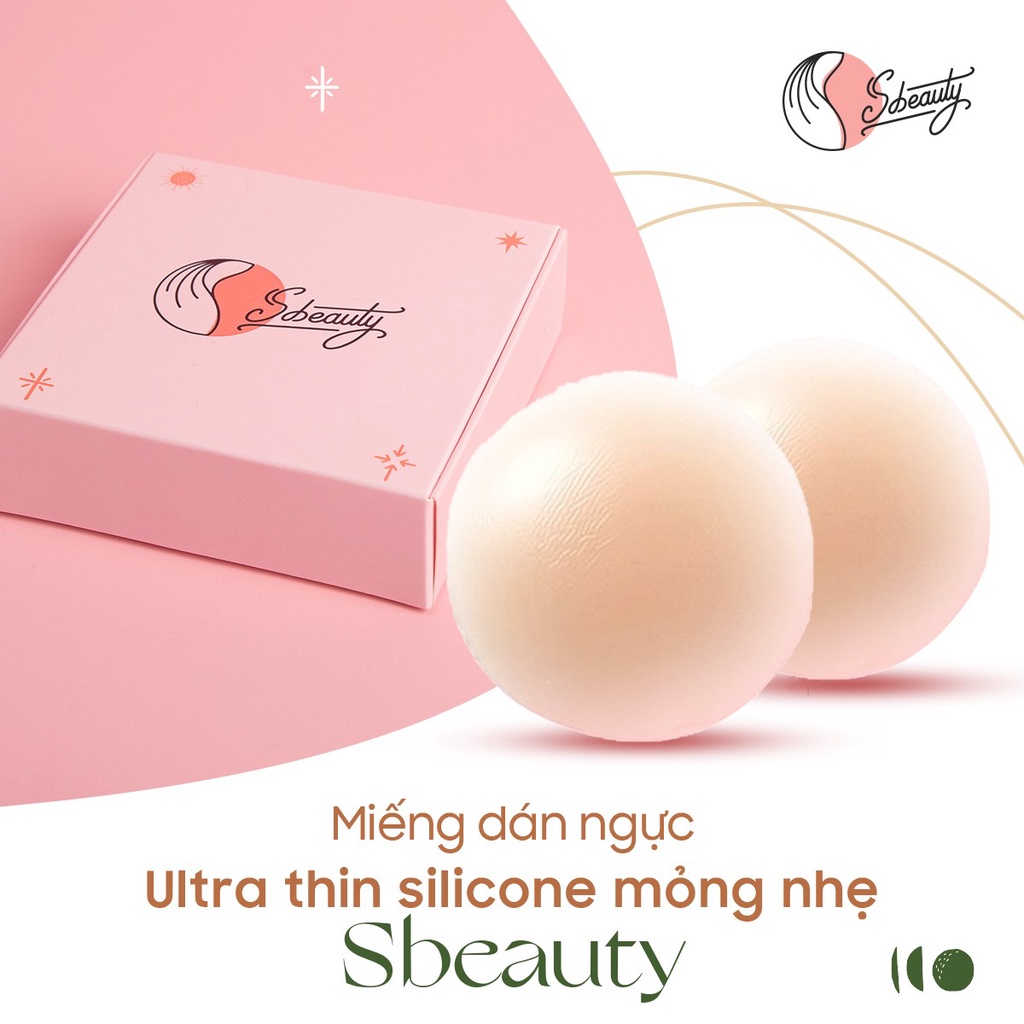 Miếng dán ngực cao cấp ultra thin SBeauty silicone siêu mỏng siêu nhẹ siêu êm