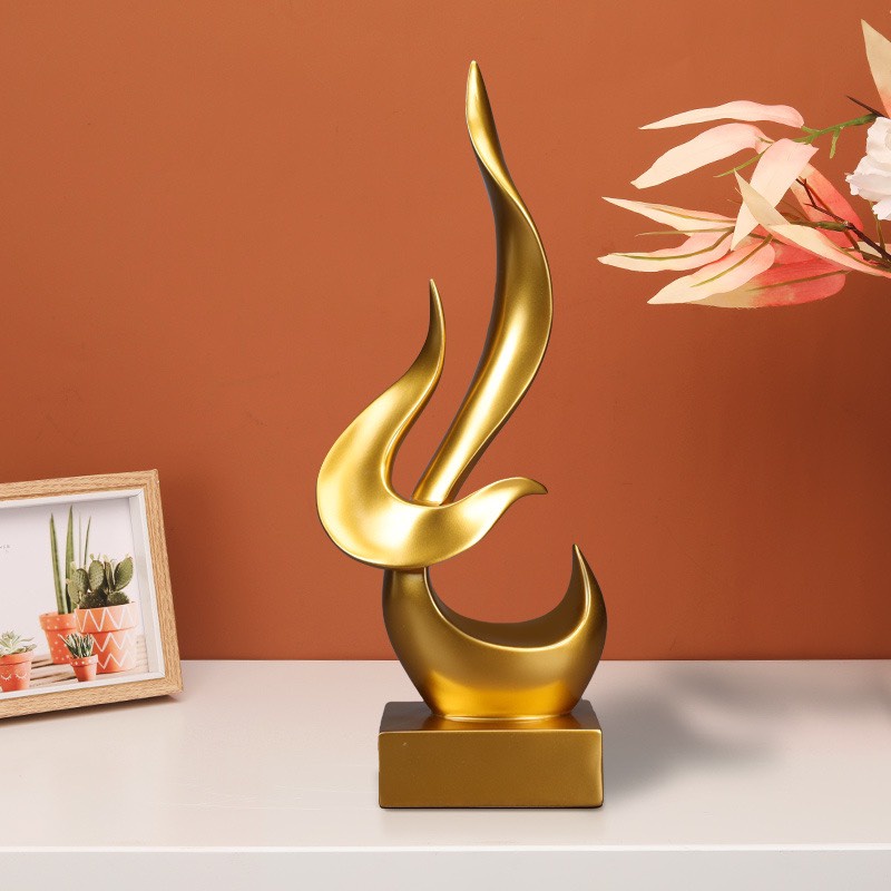 Tượng Ngọn Lửa Trang Trí, Decor Phòng Khách, Kệ Tủ Tivi