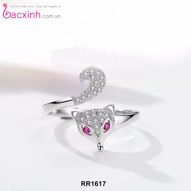 Nhẫn bạc Ý 925 Bạc Xinh Huệ Ngân - Hồ ly quyến rũ RR1617
