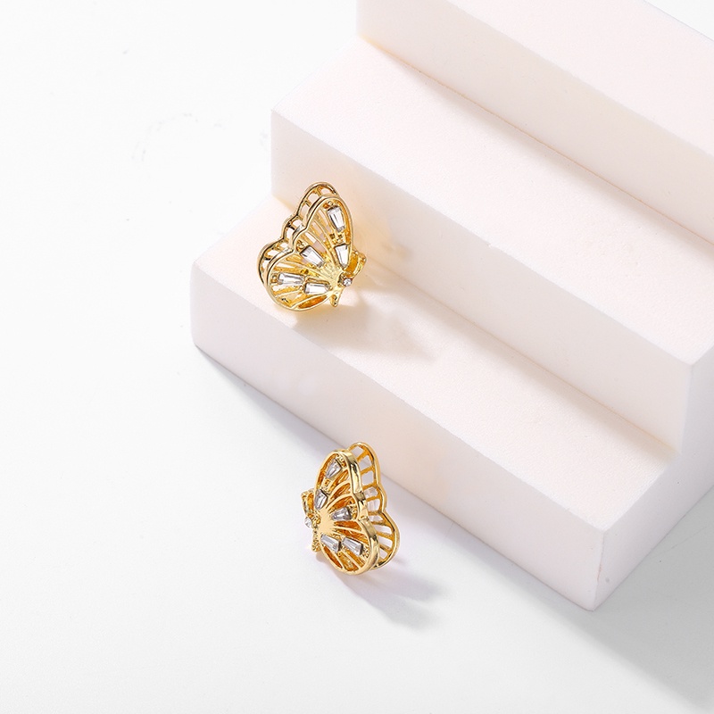 Khuyên Tai Hình Bướm Tráng Men Thời Trang Tinh Tế Làm Quà Tặng Cho Bạn Bè