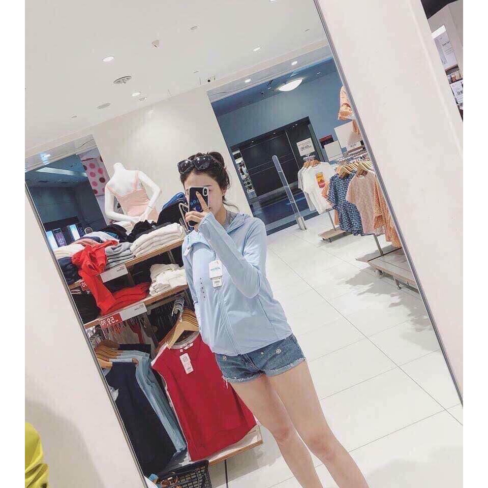 Áo Chống Nắng Thông Hơi Siêu Hot Chống Tia UV hottren _ Áo chống nắng thông hơi túi cuộn mát mềm, chất vải kim cương