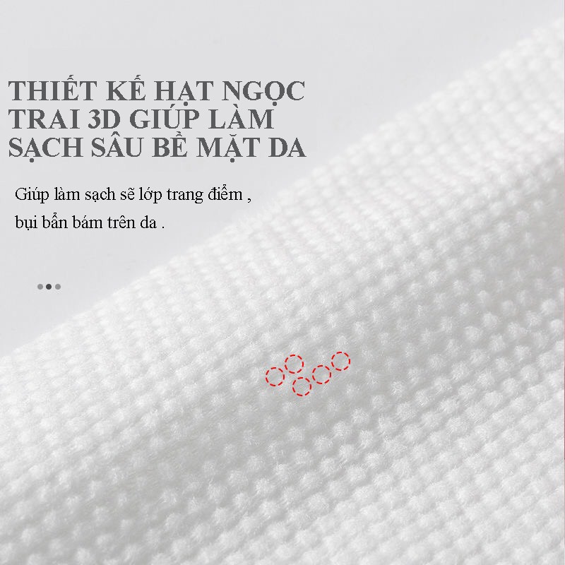 Bông tẩy trang, Khăn lau mặt dùng 1 lần ANIMERRY cuộn 40 khăn - siêu mềm, thấm hút cực tốt - Acosmetics, 50g