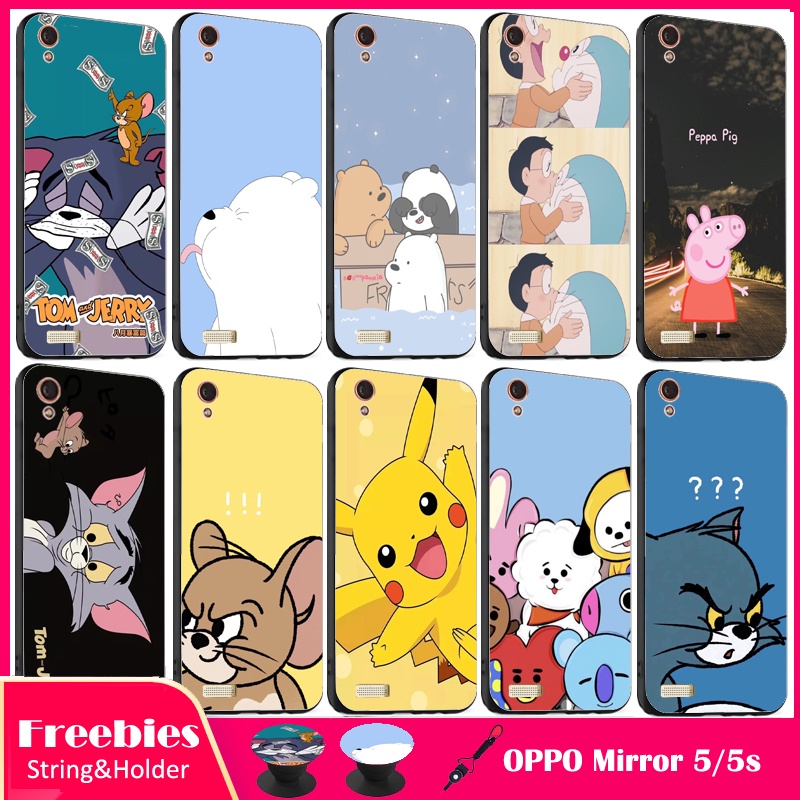 Ốp Điện Thoại Silicon Mềm Hình Dễ Thương Có Dây Đeo Cho OPPO Mirror 5/r1201