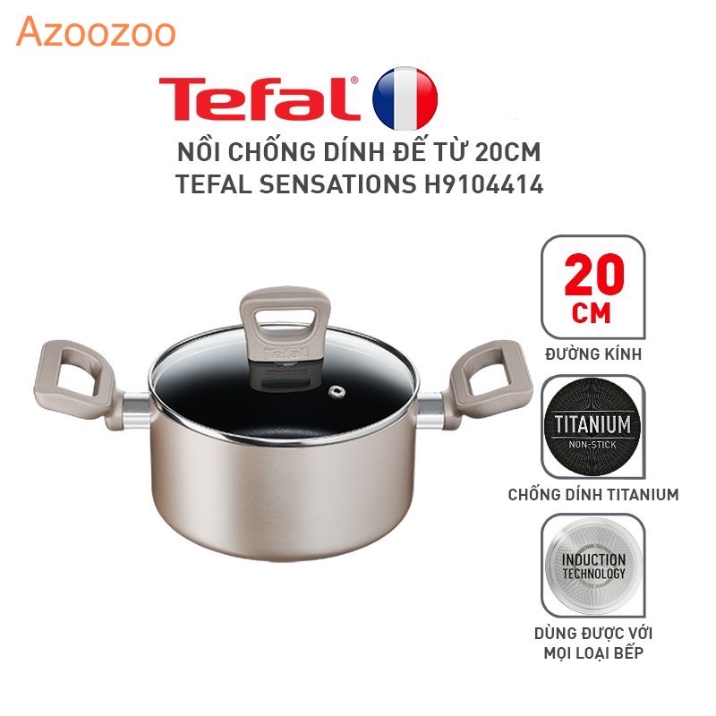 Nồi chống dính đế từ 20cm Tefal Sensations H9104414